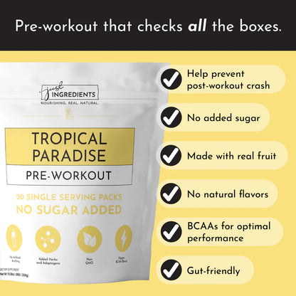 tropical paradise pre-workout - 20 single servings