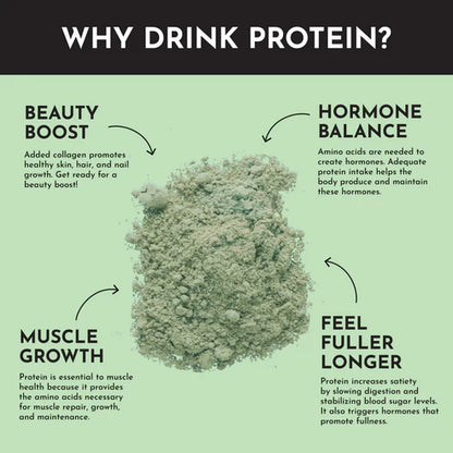 matcha mint protein powder