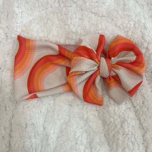 groovy orange bow