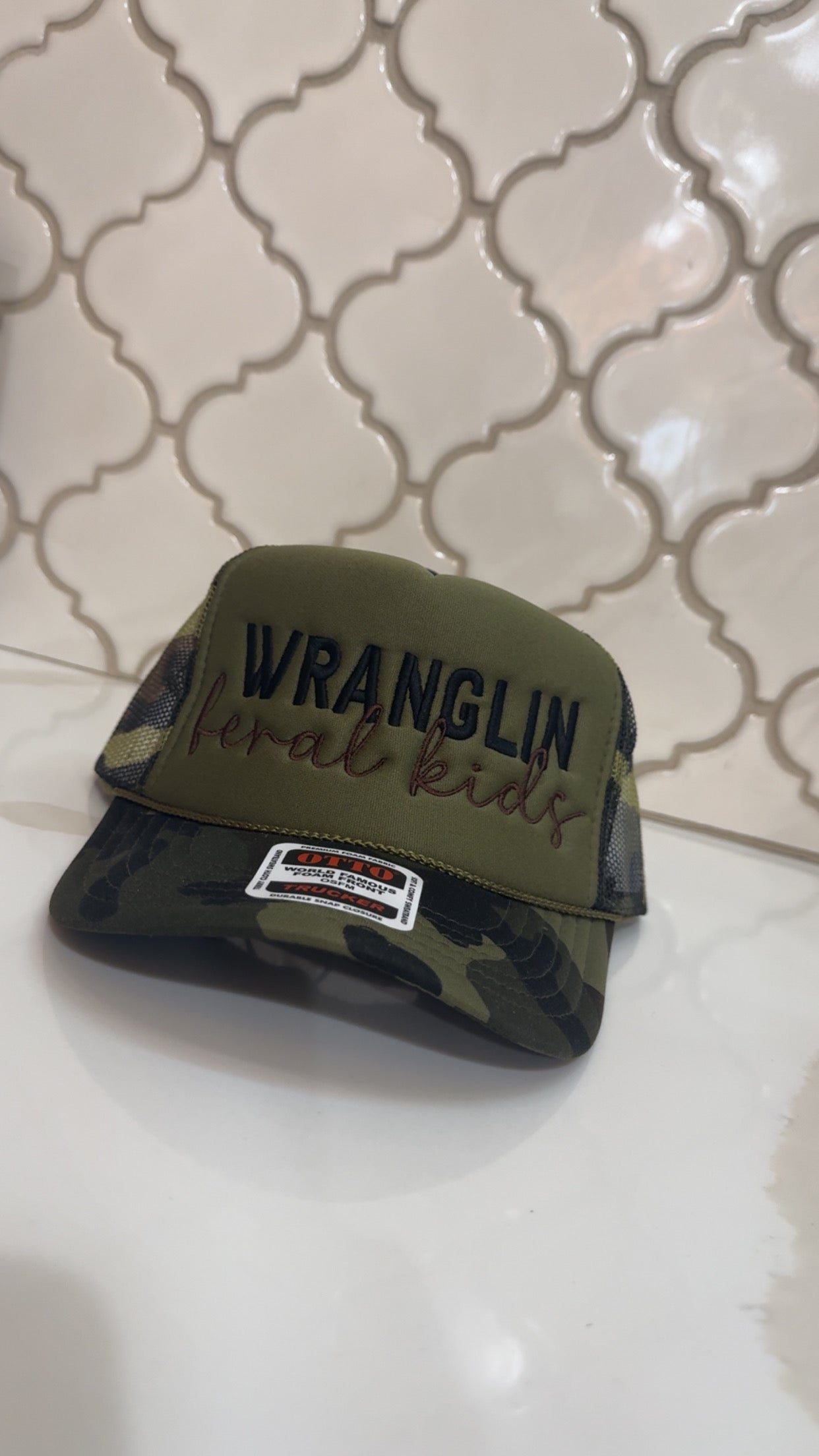 wranglin feral kids hats