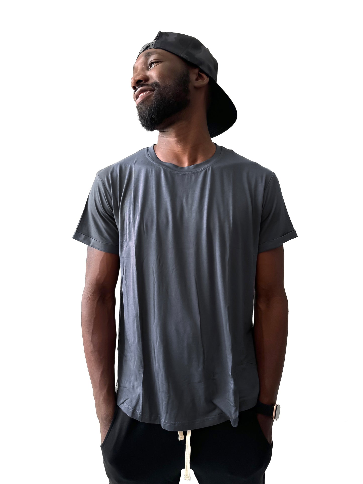 ADULT - BAMBOO BASIC TEE - STORM