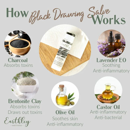 black drawing salve - for bug bites, splinters, + more