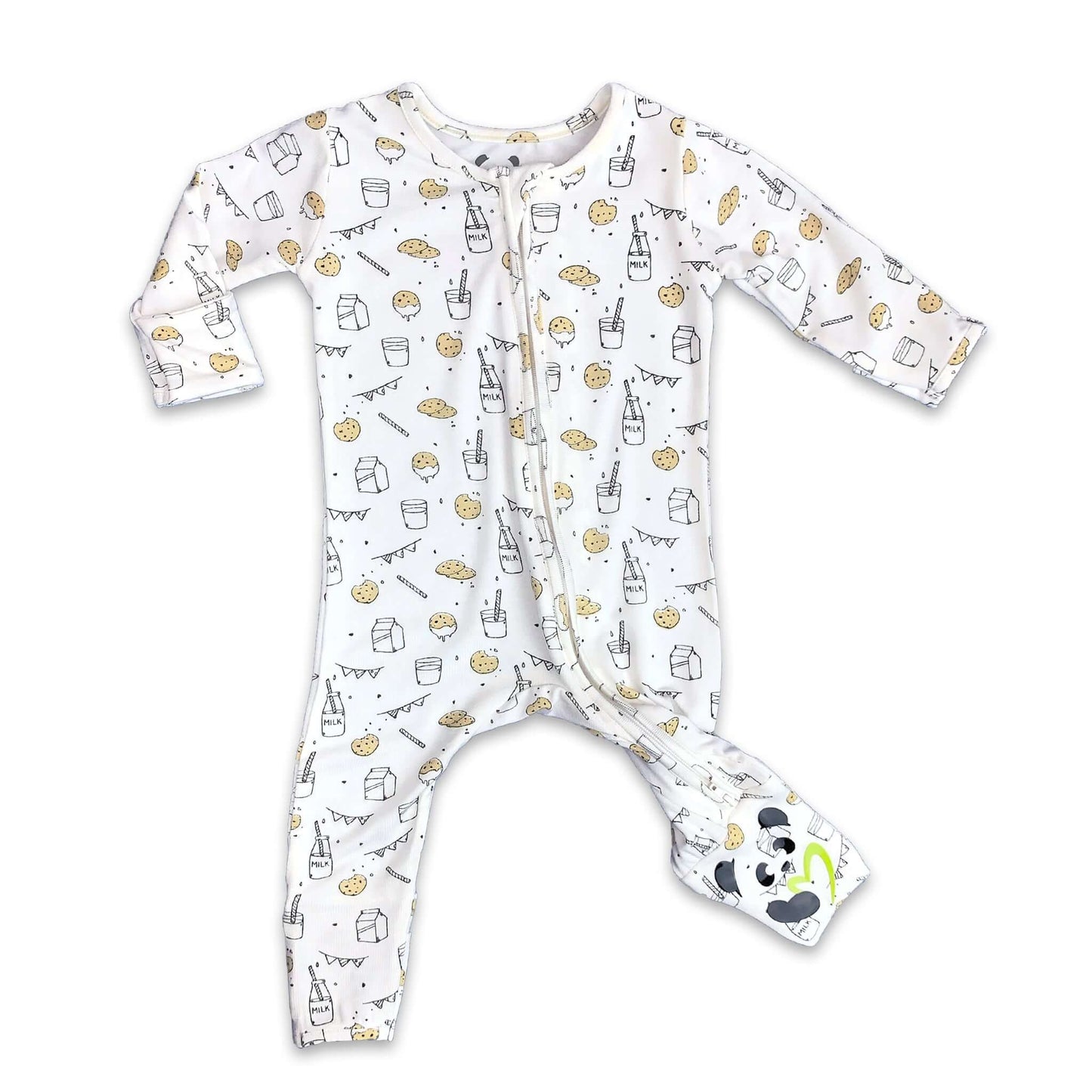 Milk and Cookies Original Bamboo Convertible Footie - Ivory Soul