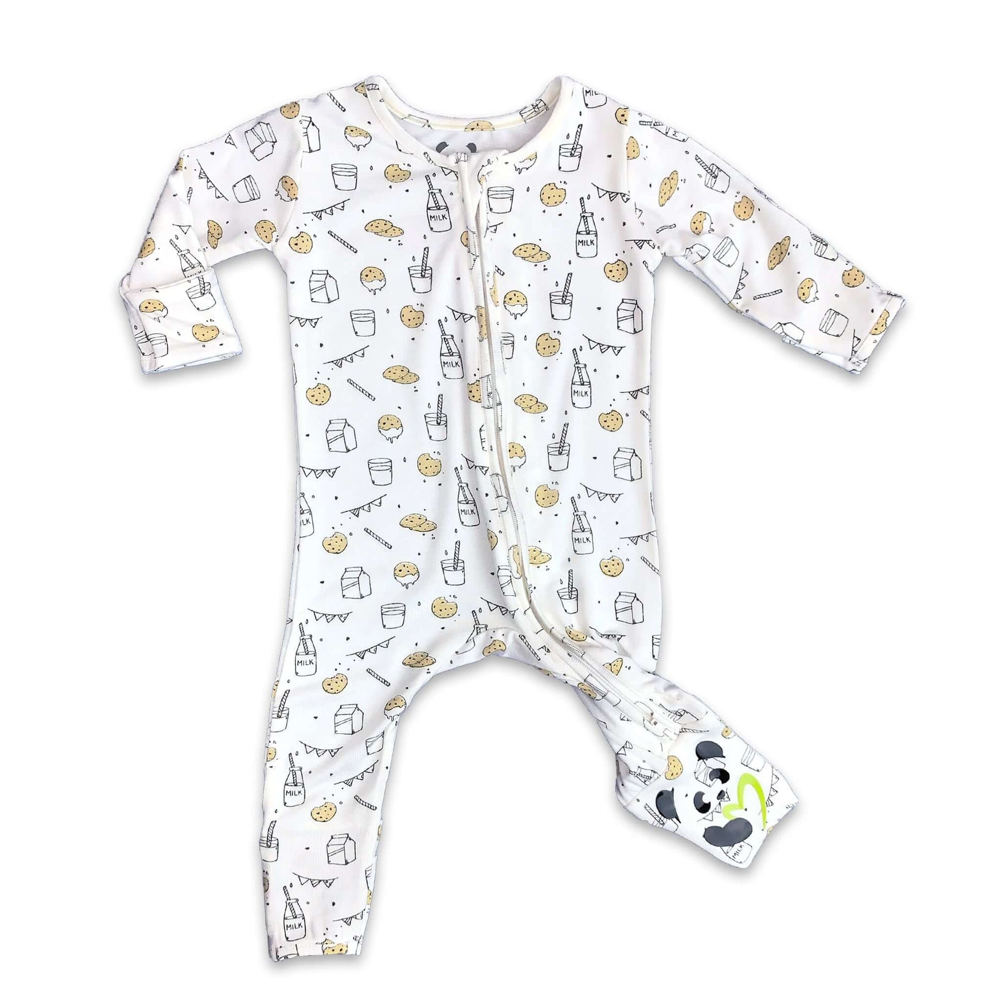 Milk and Cookies Original Bamboo Convertible Footie - Ivory Soul