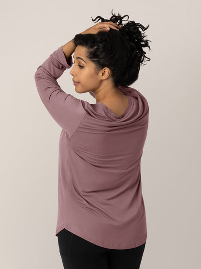 Bamboo Maternity & Nursing Long Sleeve T-shirt | Twilight