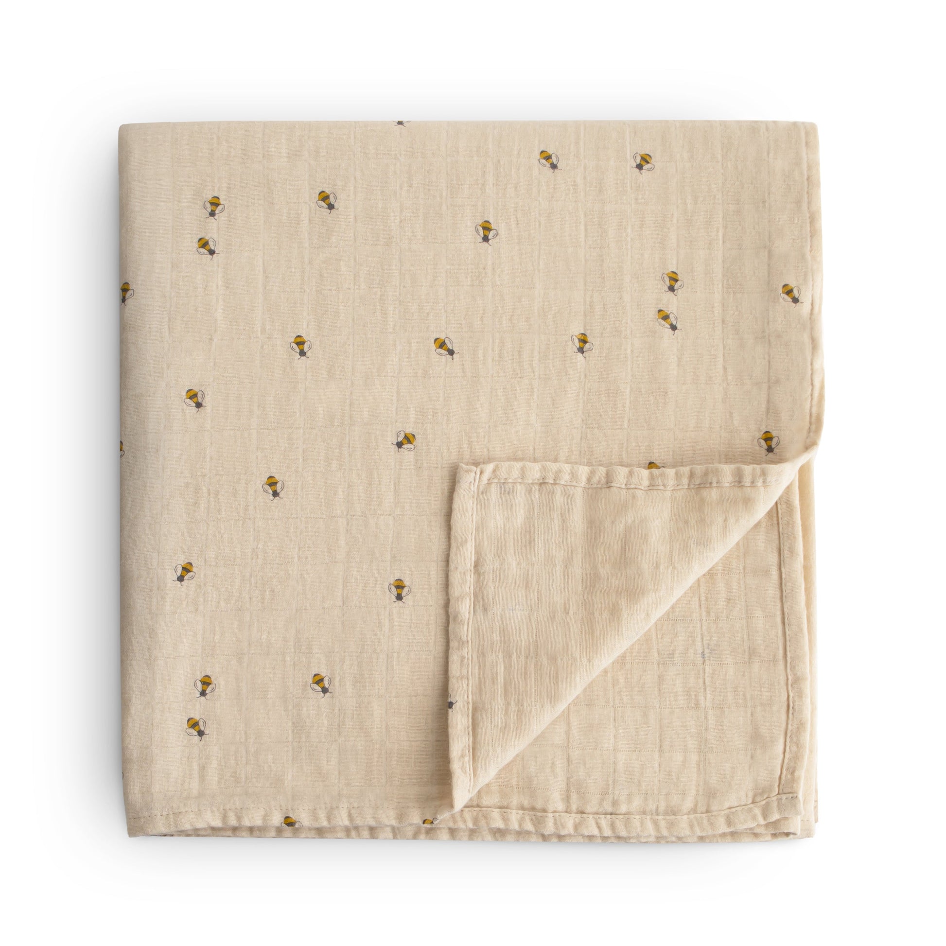 Organic Cotton Muslin Swaddle Blanket - Ivory Soul