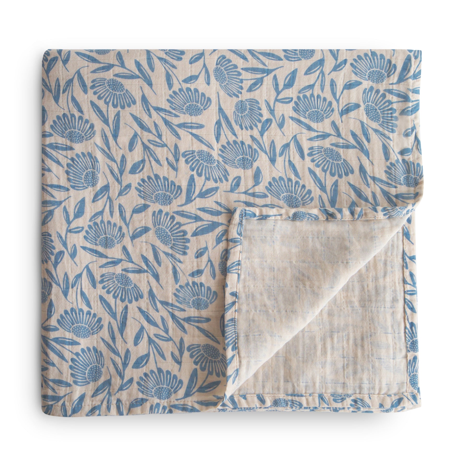 Organic Cotton Muslin Swaddle Blanket - Ivory Soul