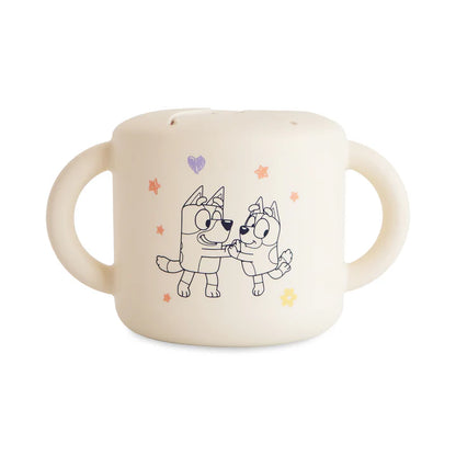 bluey x mushie snack cup - ivory