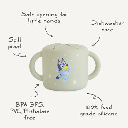 bluey x mushie snack cup - ivory