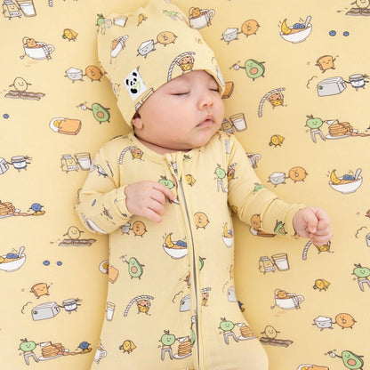 Love You Brunches Bamboo Changing Pad Cover - Ivory Soul