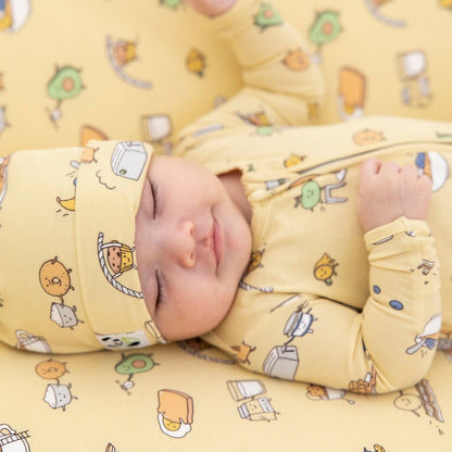 Love You Brunches Bamboo Changing Pad Cover - Ivory Soul