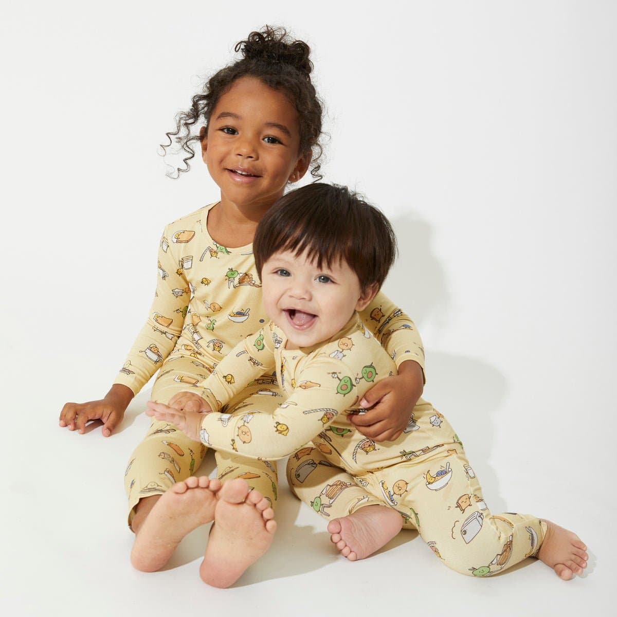 Love You Brunches Bamboo Kids Pajamas - Ivory Soul