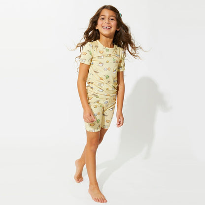 Love You Brunches Bamboo Kids Pajama Short Set