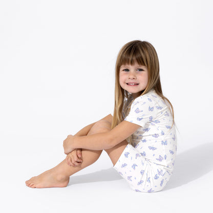 Butterfly Bamboo Kids Pajama Short Set