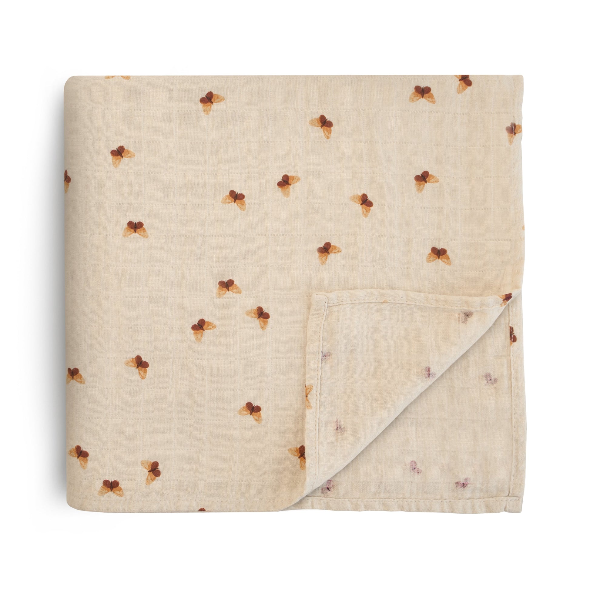 Organic Cotton Muslin Swaddle Blanket - Ivory Soul