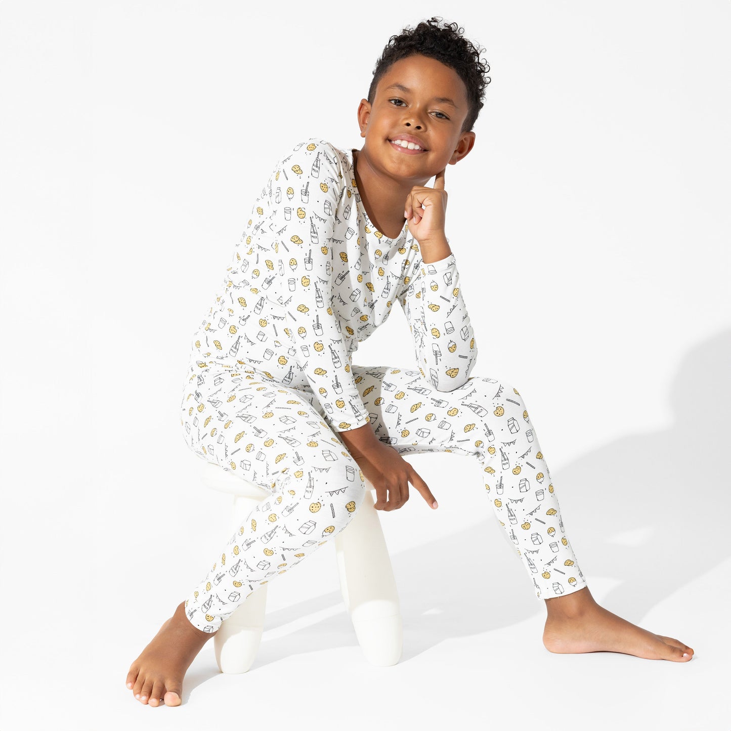 Milk & Cookies Original Bamboo Kids Pajamas - Ivory Soul