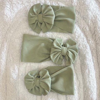 seafoam green bow