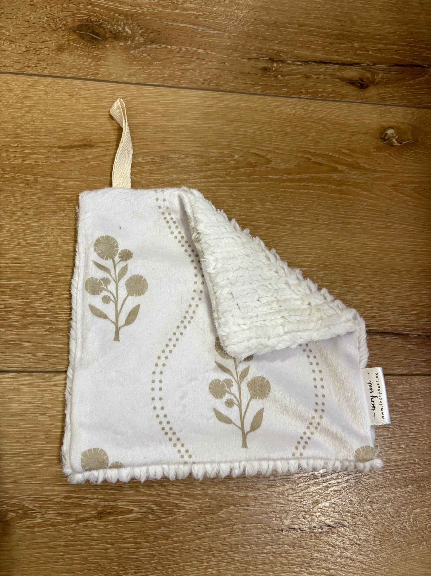 wildflower stripe pacifier blanket