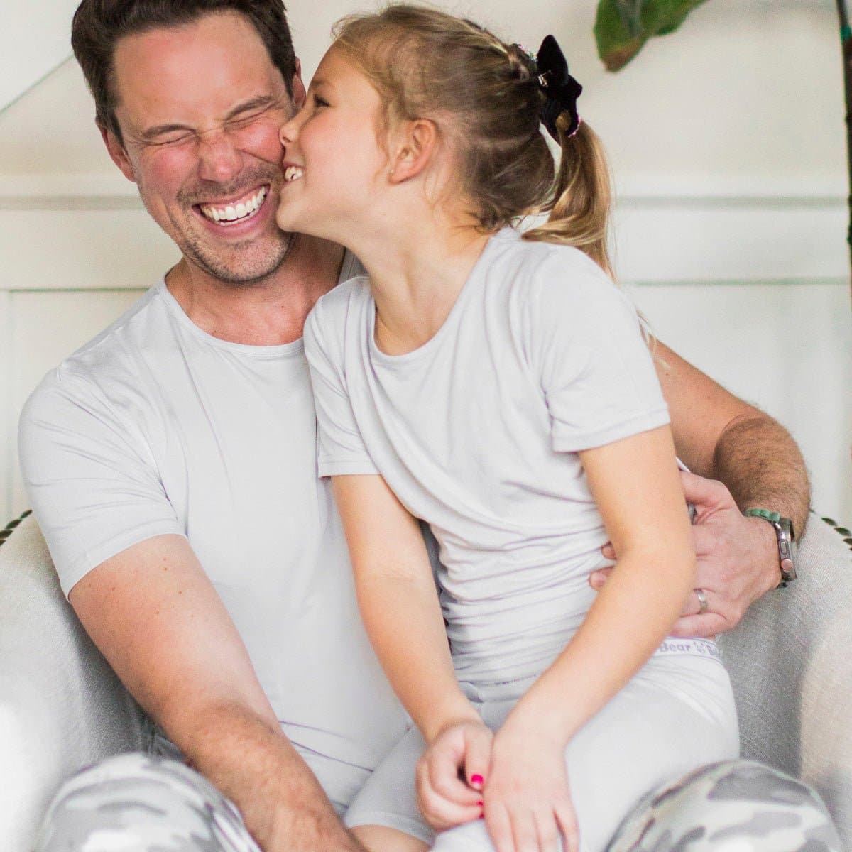 Cloud Grey Bamboo Kids Pajama Short Set - Ivory Soul