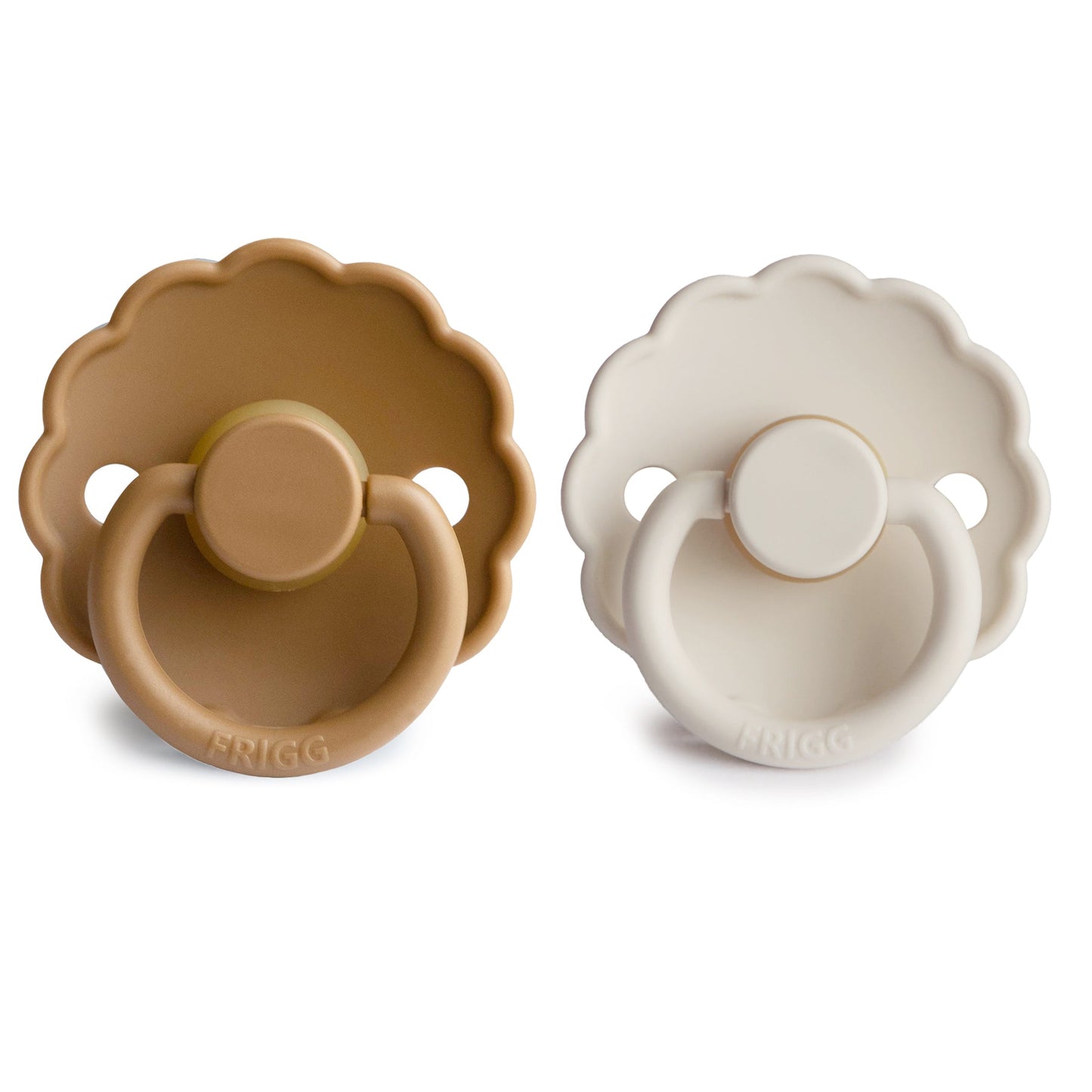 FRIGG Daisy Natural Rubber Pacifier 2-Pack - Ivory Soul