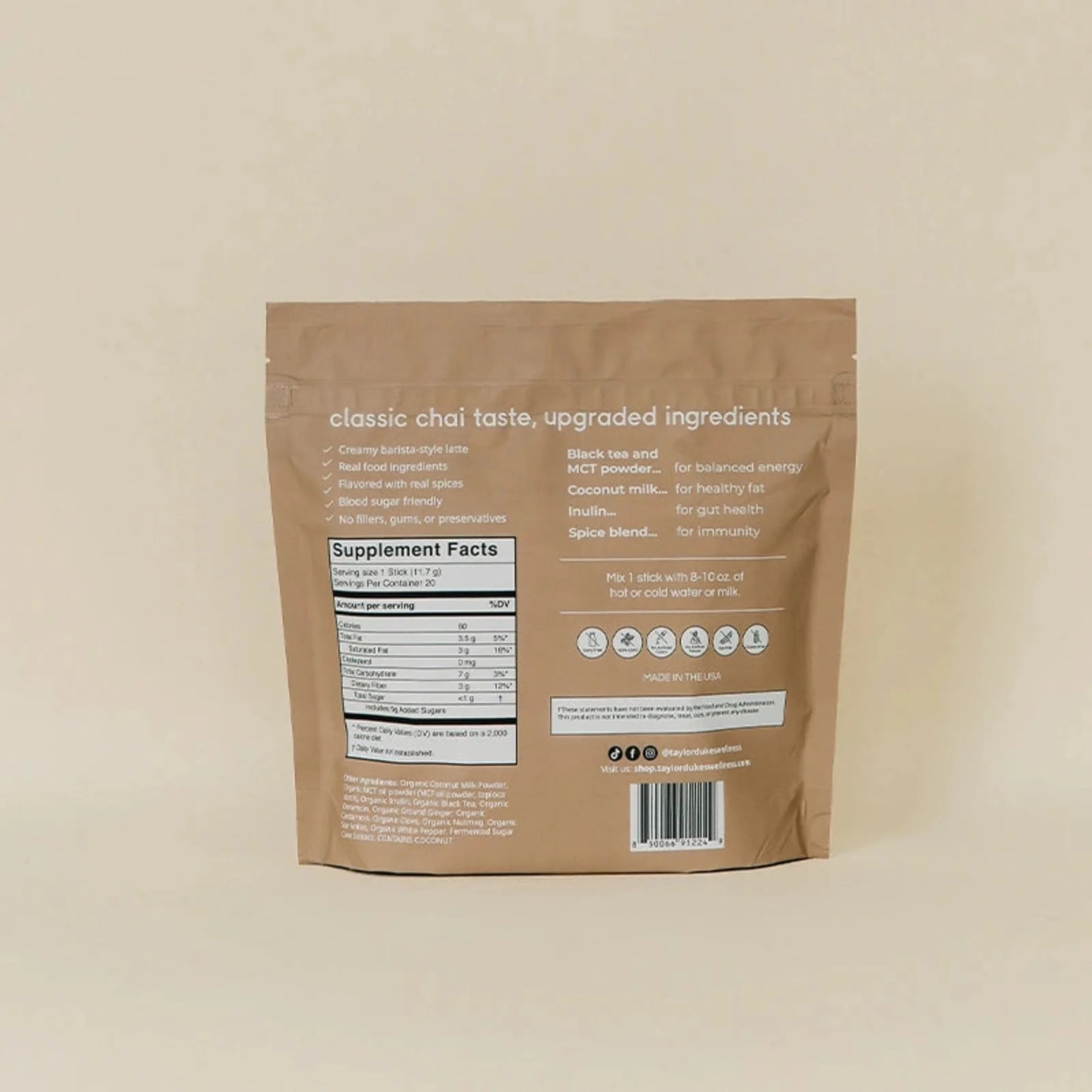 organic chai tea latte