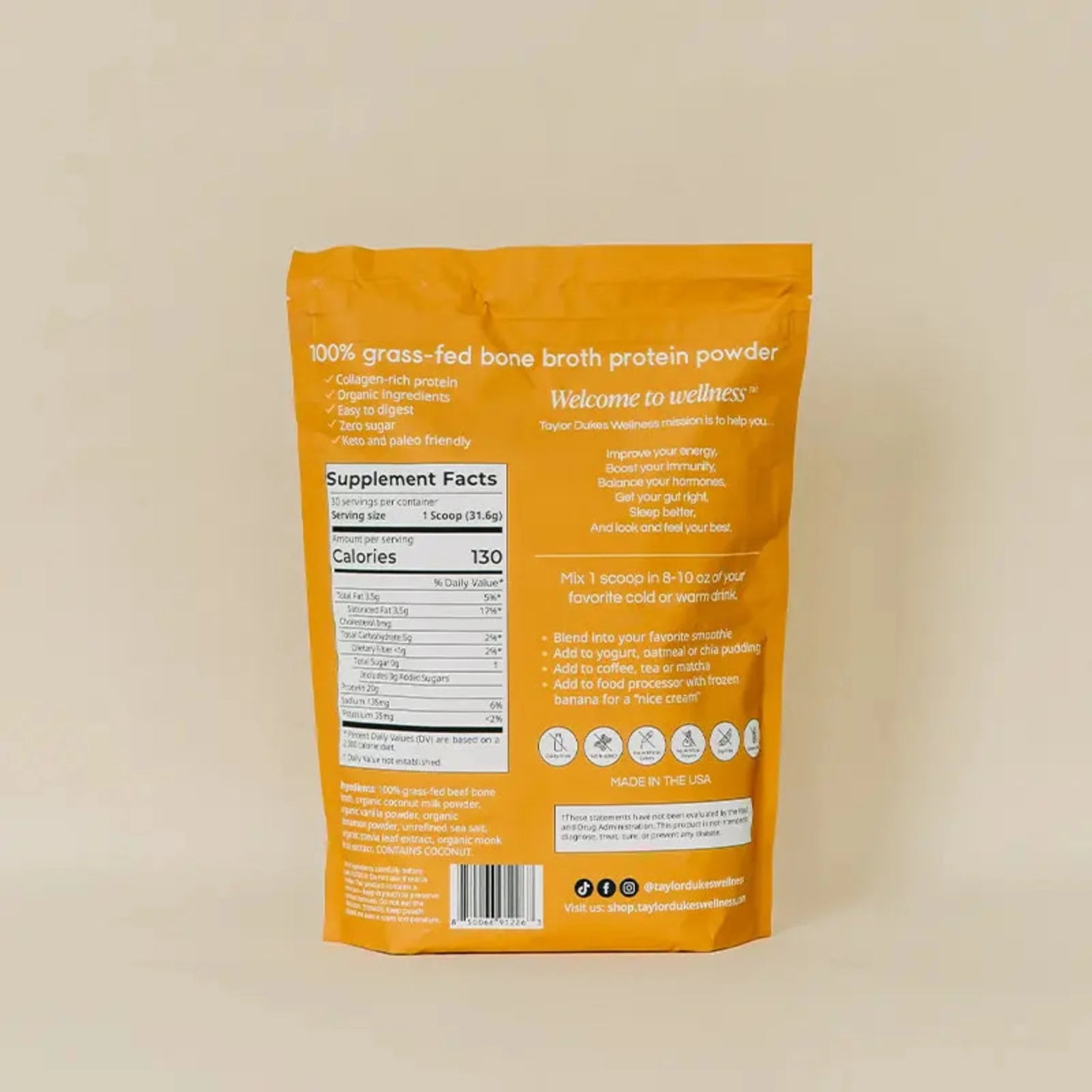 cinnamon roll bone broth protein