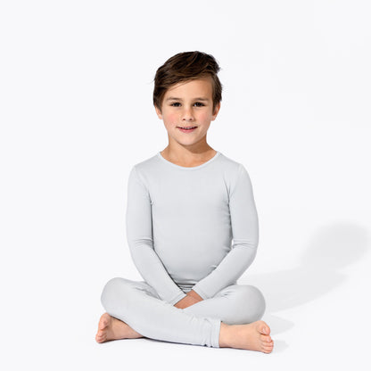 Cloud Grey Bamboo Kids Pajamas