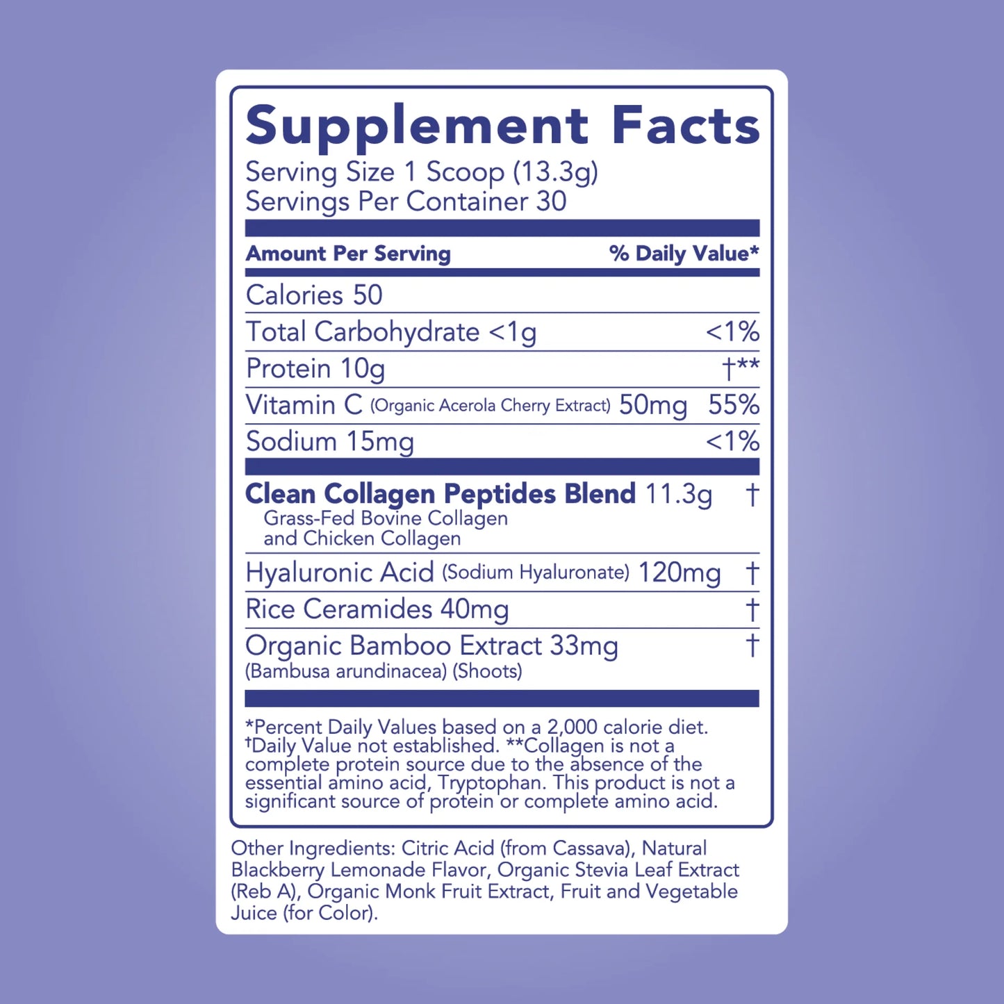 blackberry lemonade collagen + beauty blend | 30 servings