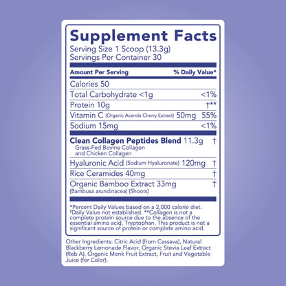 blackberry lemonade collagen + beauty blend | 30 servings