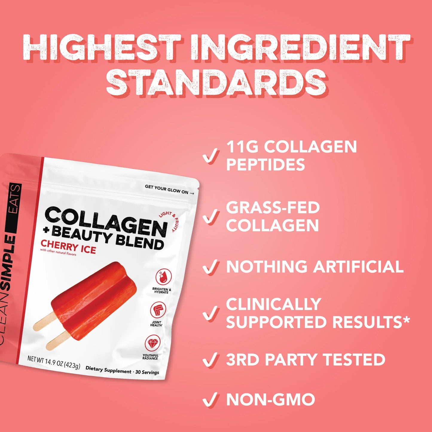 cherry ice collagen + beauty blend | 30 servings