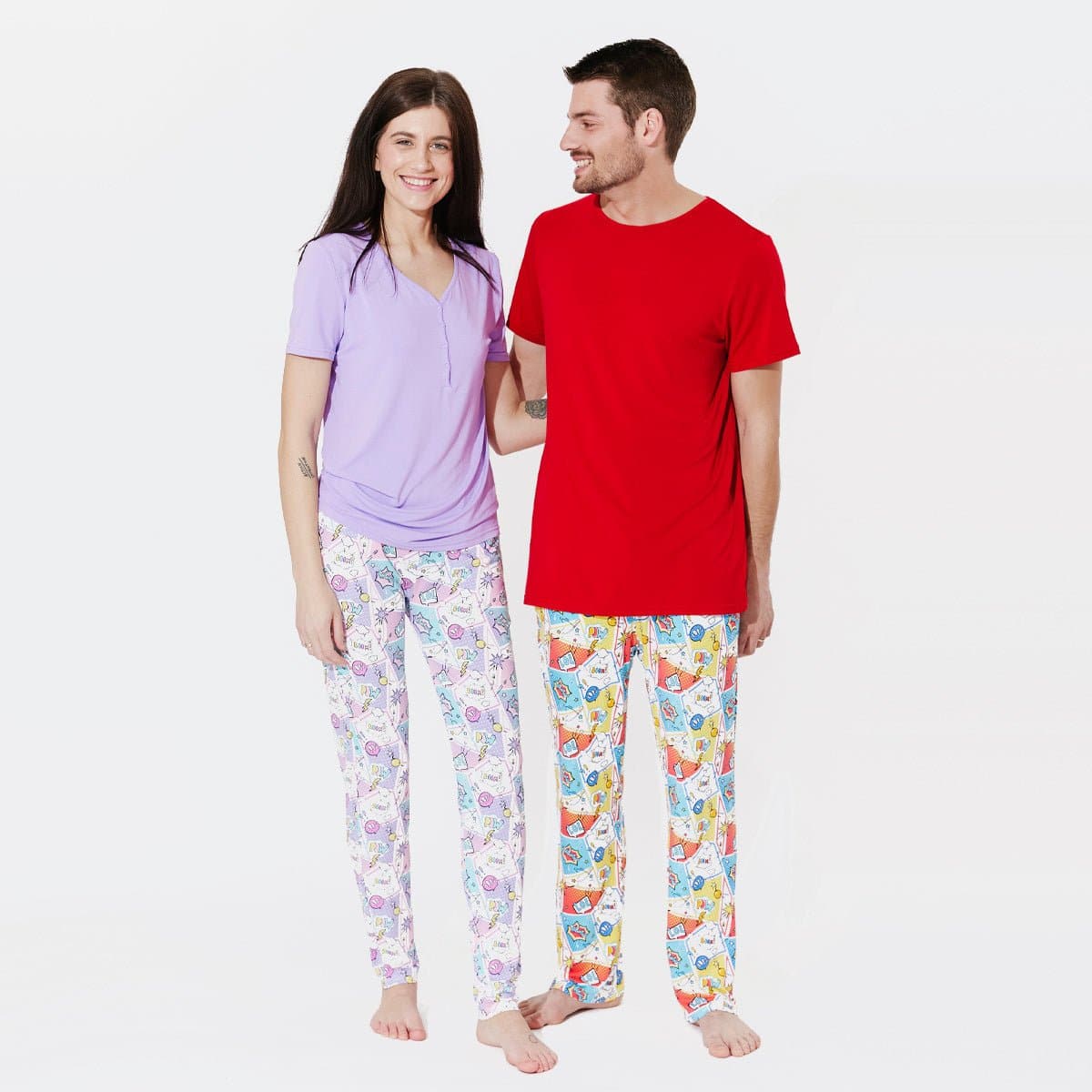 Comic Hero Bamboo Men's Pajama Set