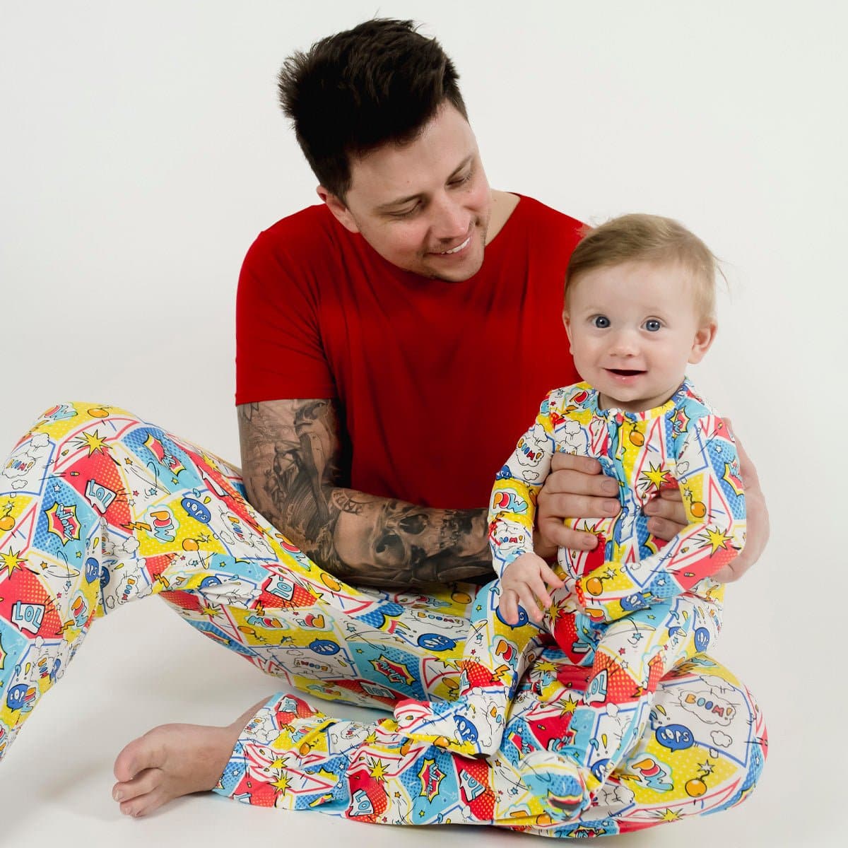 Comic Hero Bamboo Men's Pajama Set