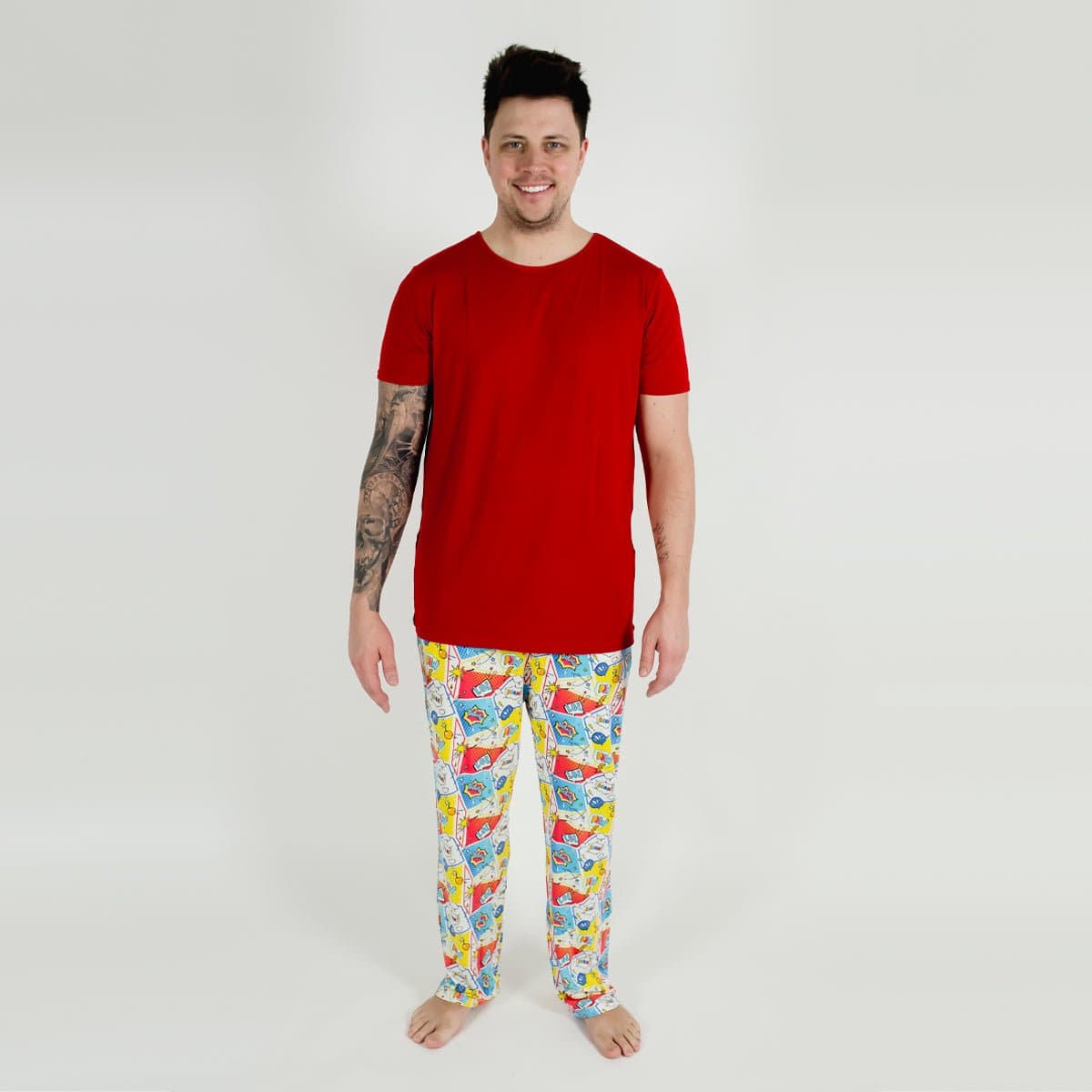 Comic Hero Bamboo Men's Pajama Set