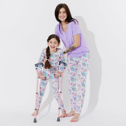 Comic Purple Bamboo Women's Pajama Set