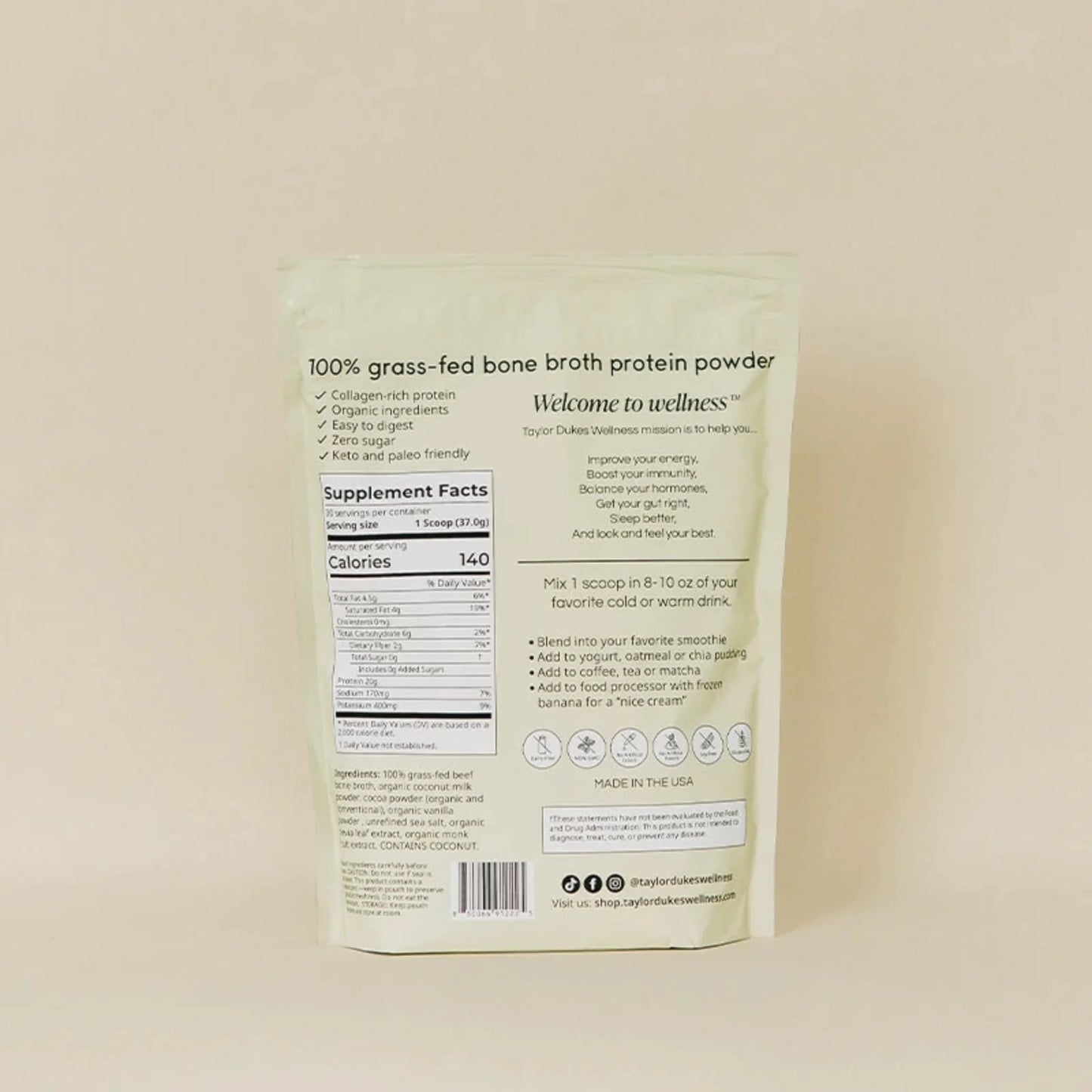 cookies 'n cream bone broth protein