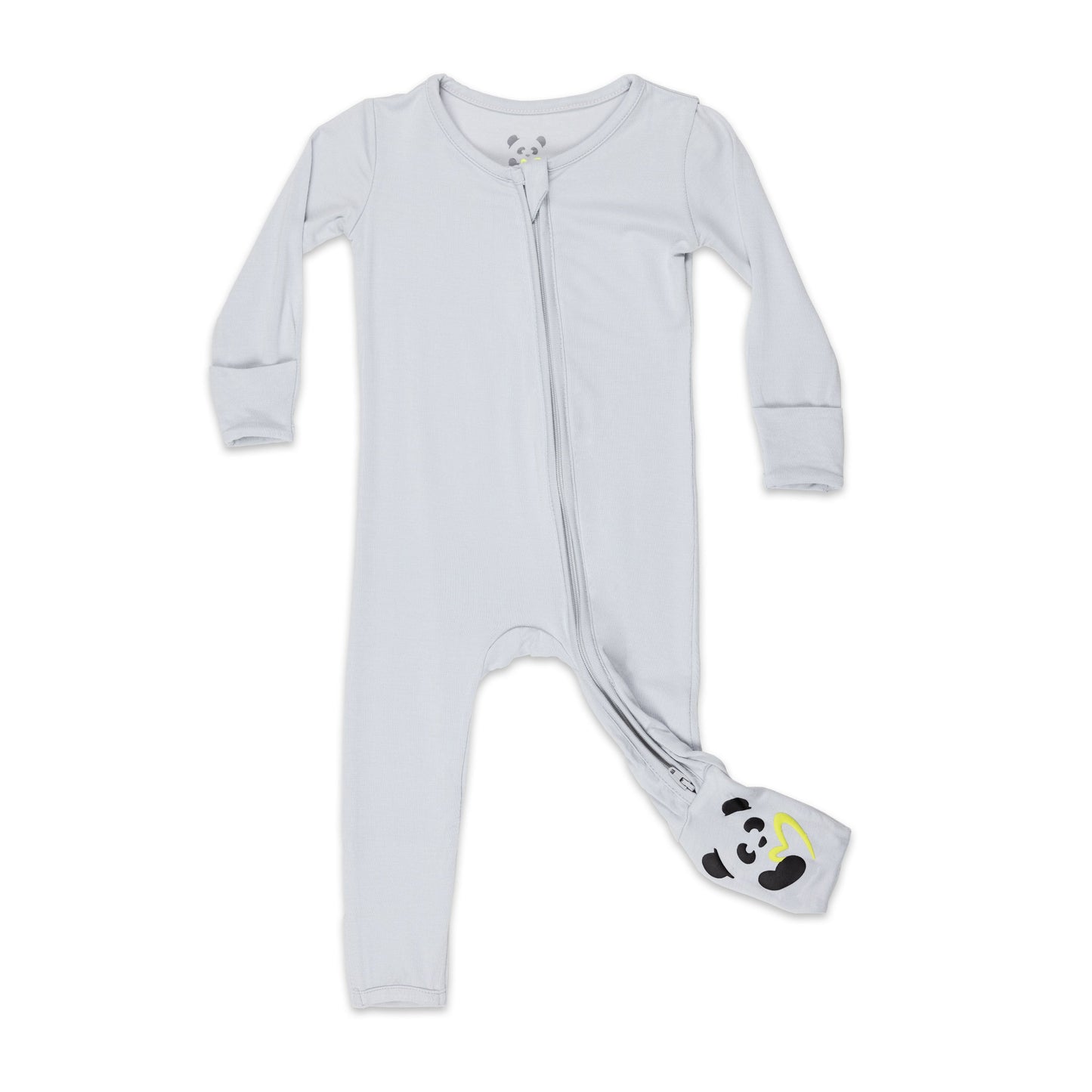 Cloud Grey Bamboo Convertible Footie - Ivory Soul