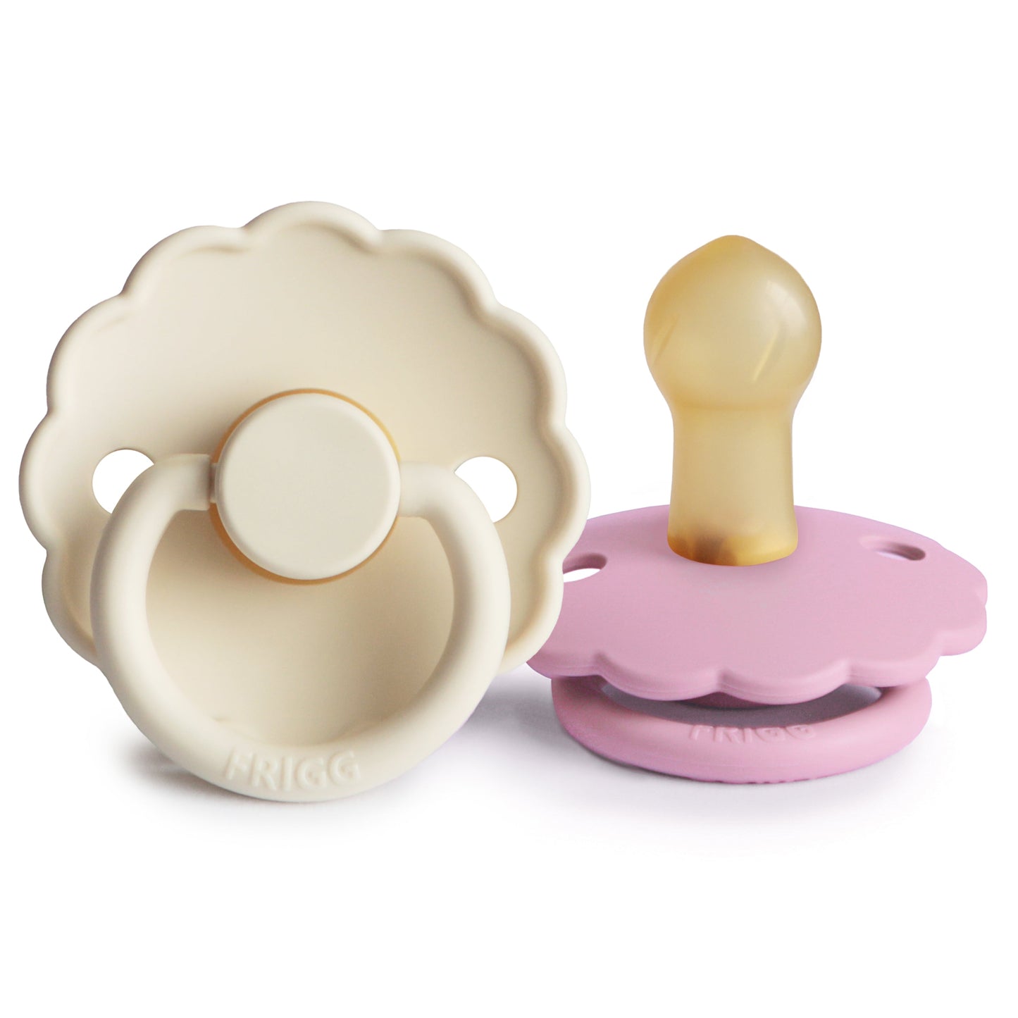 FRIGG Daisy Natural Rubber Pacifier 2-Pack - Ivory Soul