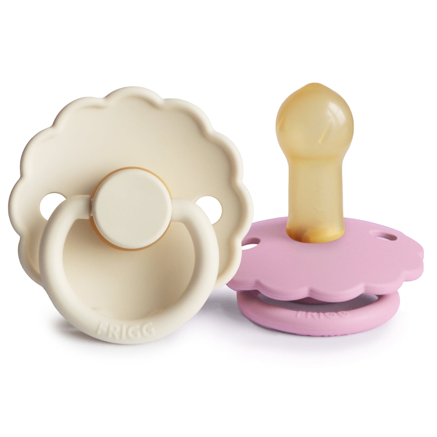 FRIGG Daisy Natural Rubber Pacifier 2-Pack - Ivory Soul