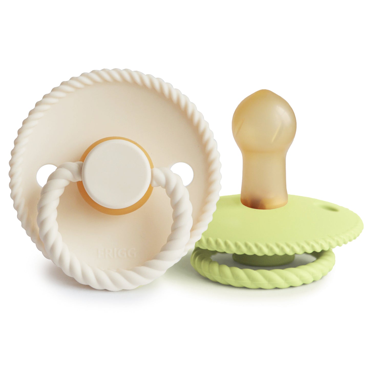 FRIGG Rope Natural Rubber Pacifier 2-Pack - Ivory Soul