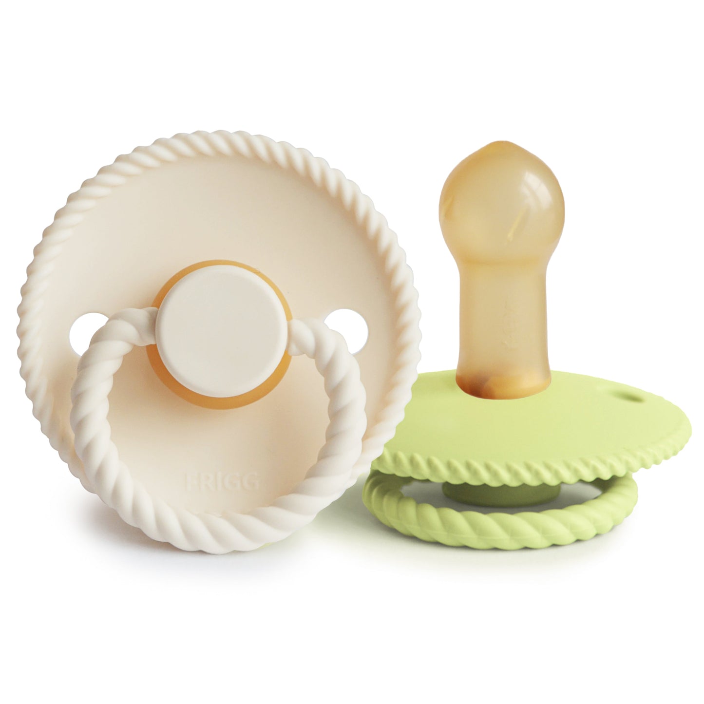 FRIGG Rope Natural Rubber Pacifier 2-Pack - Ivory Soul