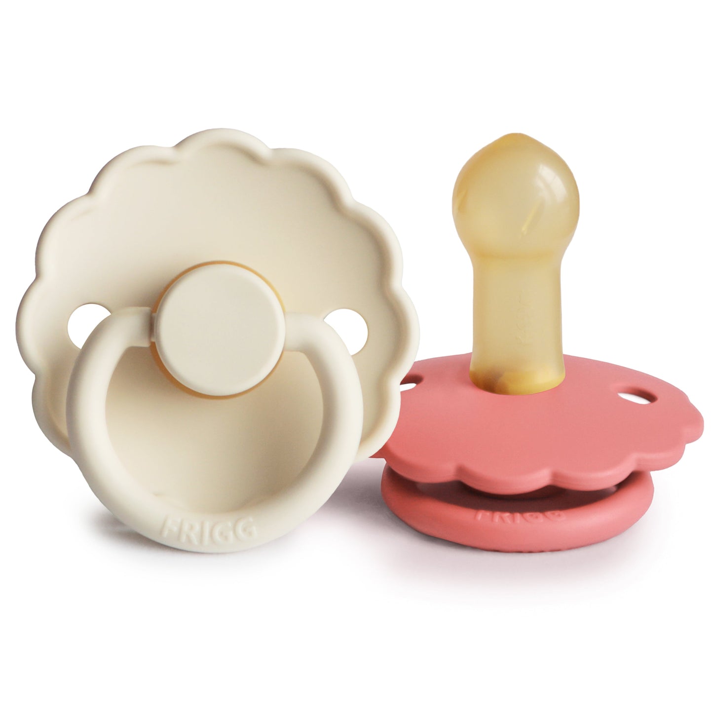 FRIGG Daisy Natural Rubber Pacifier 2-Pack - Ivory Soul