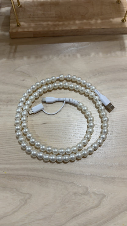 pretty in pearls charging cable