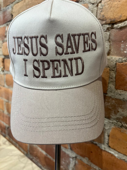 jesus saves, i spend hats
