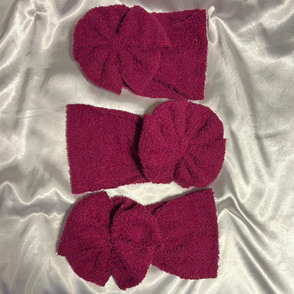 burgandy sweater bow