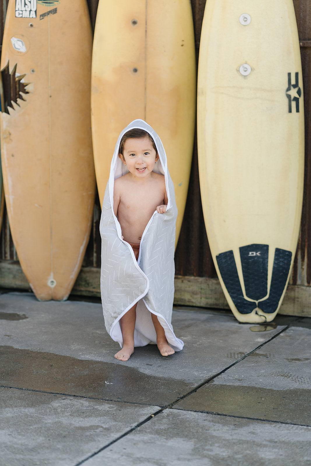 Desert Sage Muslin Hooded Towel - Ivory Soul