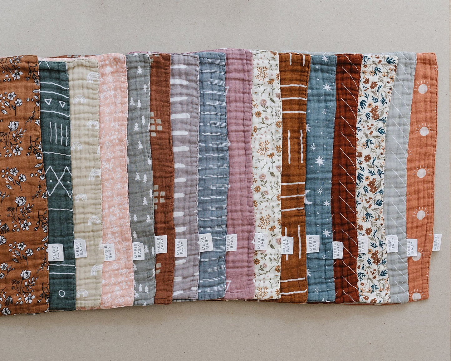 Rust Mudcloth Burp Cloth