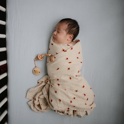 Organic Cotton Muslin Swaddle Blanket