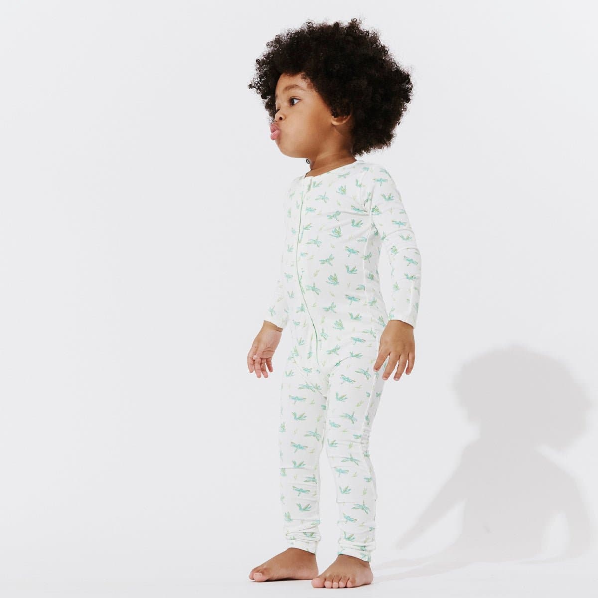 Dragonfly Bamboo Convertible Footie - Ivory Soul