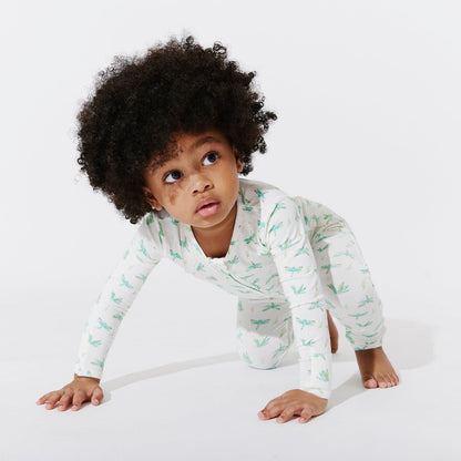 Dragonfly Bamboo Convertible Footie - Ivory Soul