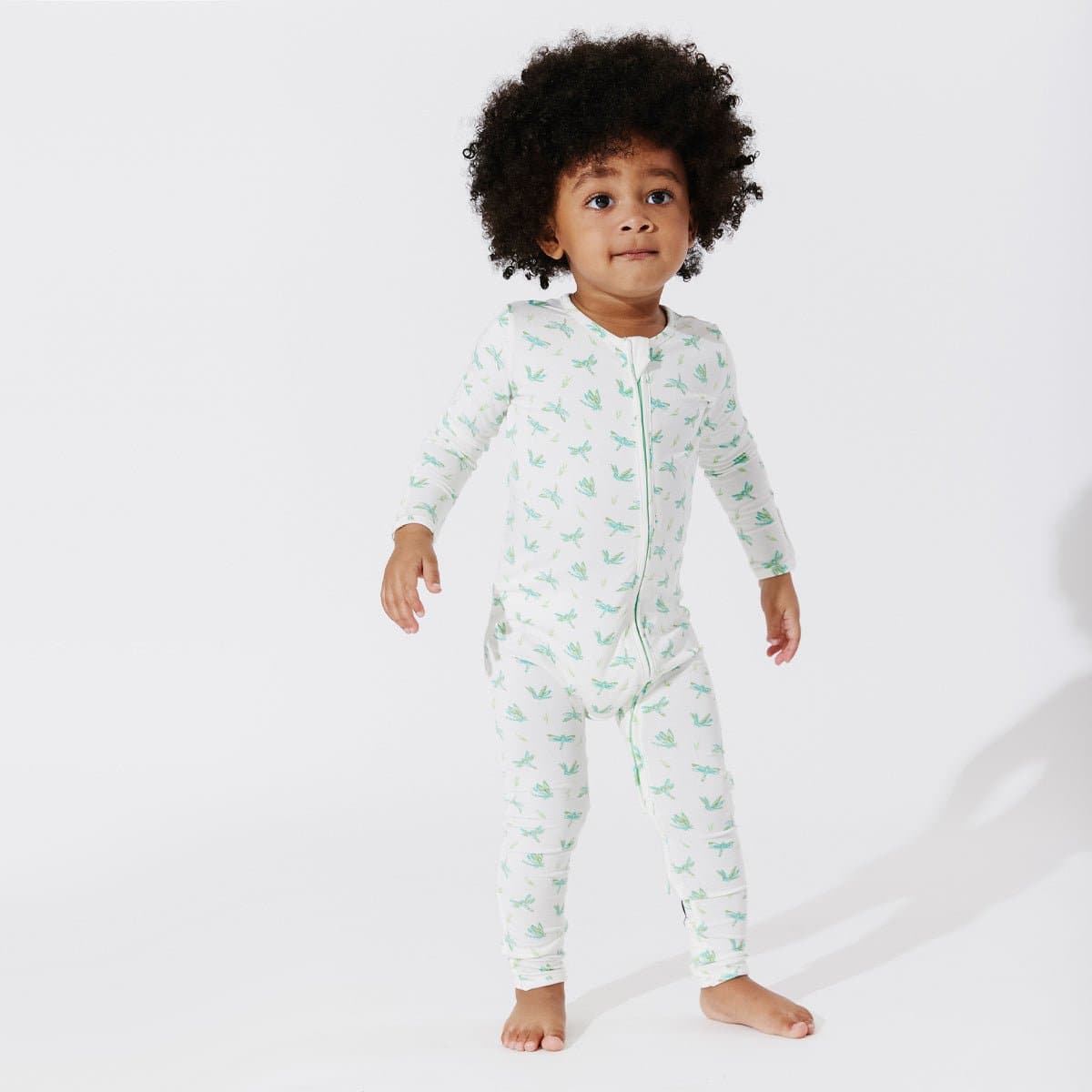 Dragonfly Bamboo Convertible Footie - Ivory Soul